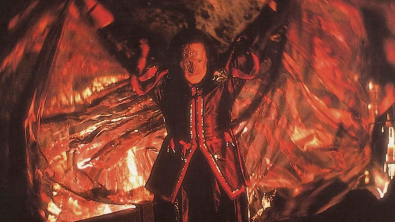 Robert Englund's Phantom spreads his wings in The Phantom of the Opera (1989).