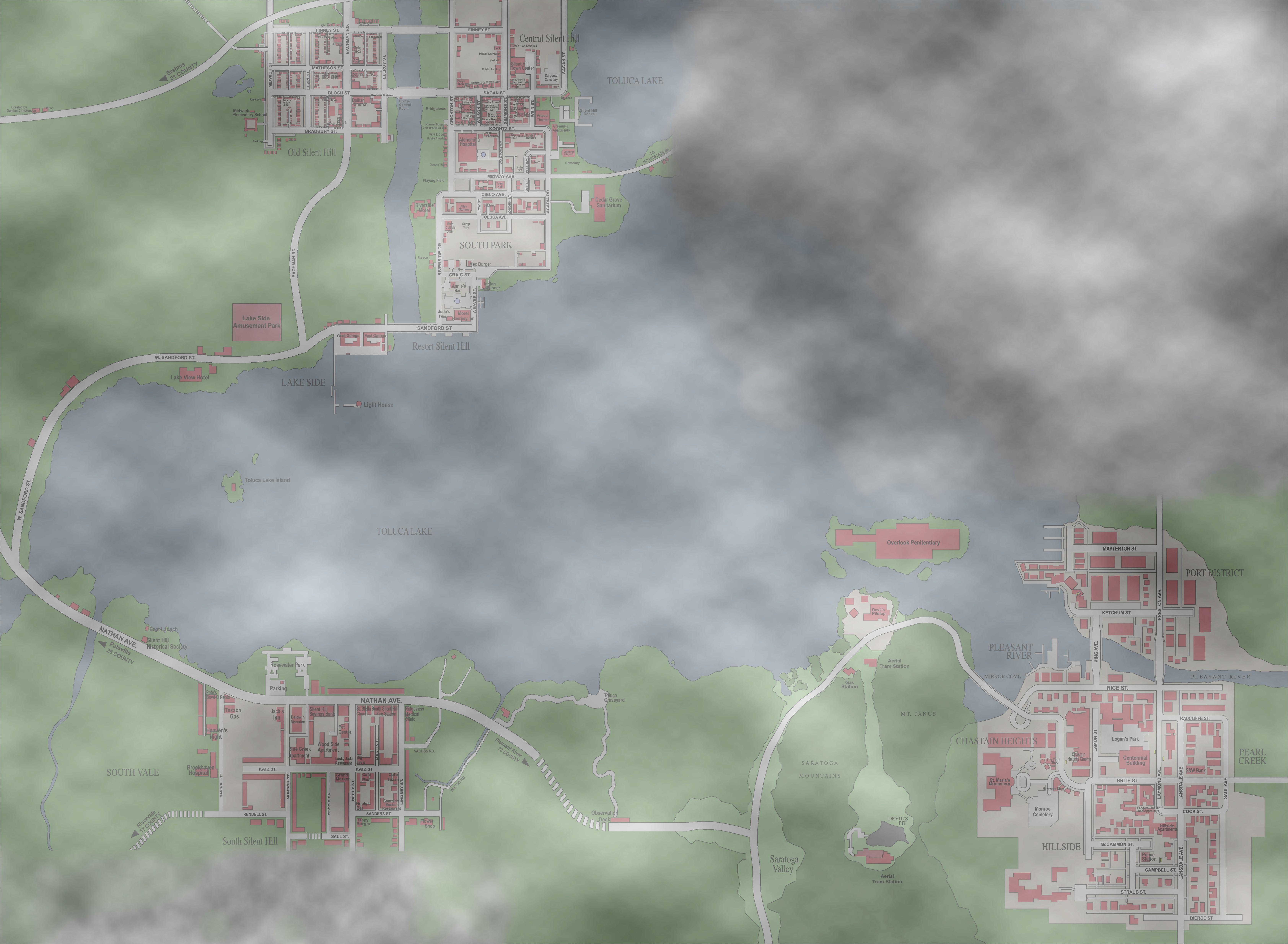 Silent Hill map  Silent hill, Silent hill game, Horror game