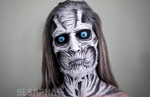 Woman Uses Face Paint to Embrace Her Inner White Walker - Bloody Disgusting