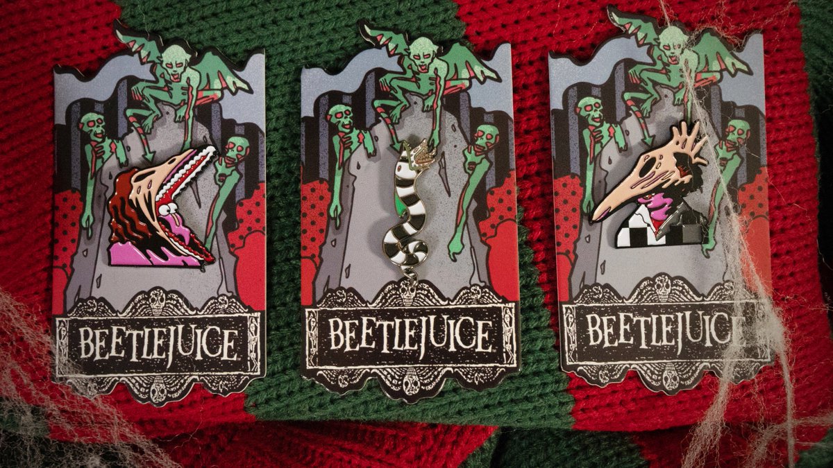 Gift Guide] Mondo's 'Beetlejuice' Pins Celebrate 30 Years of the Tim Burton  Classic - Bloody Disgusting