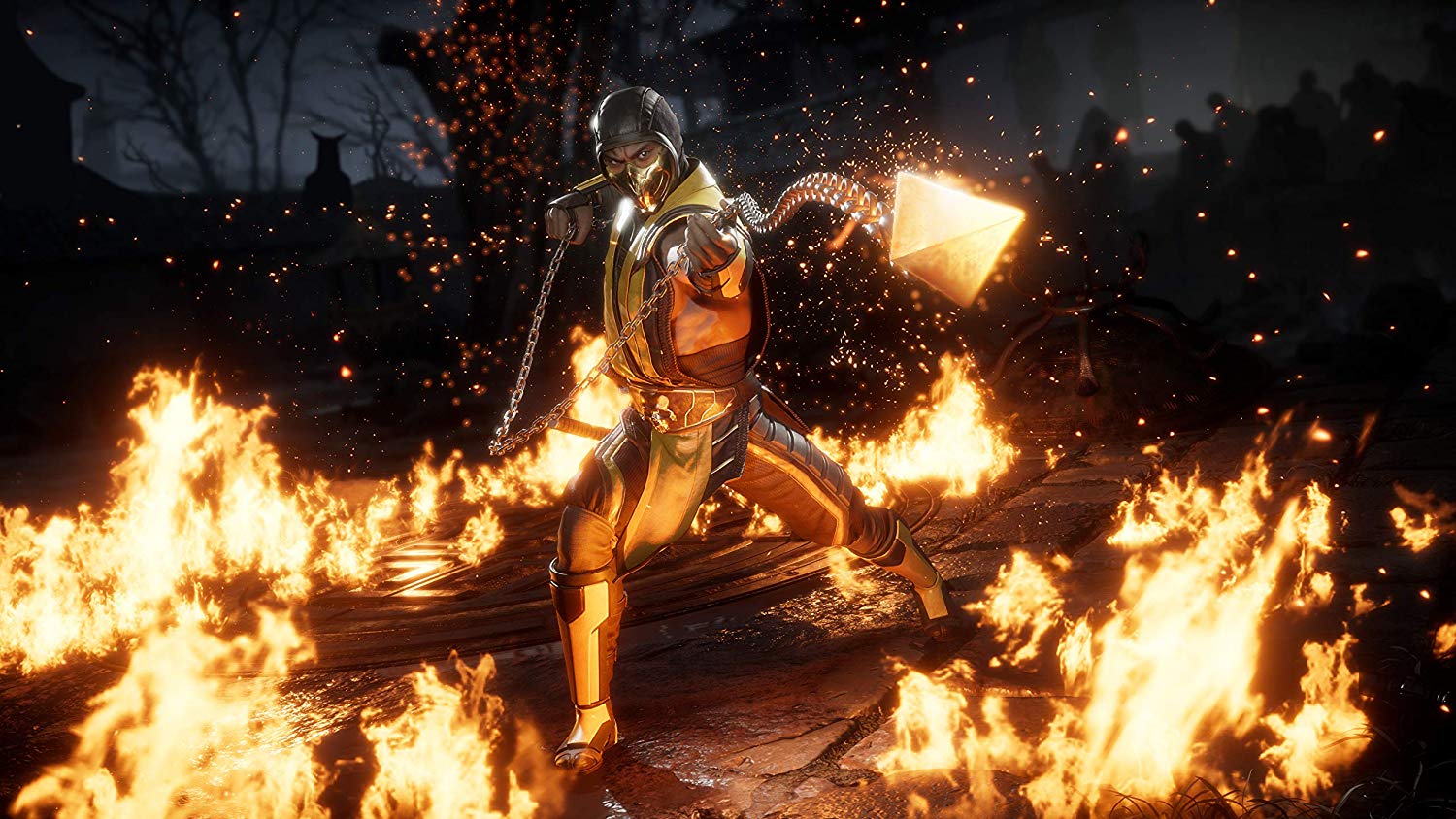 Mortal Kombat Scorpion Hellfire Mkx Life Size Bust By Pop Cu