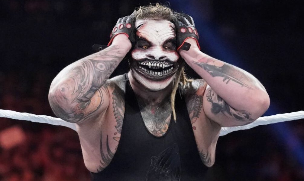 A fan is dressed up as wrestler Bray “The Fiend” Wyatt during WWE