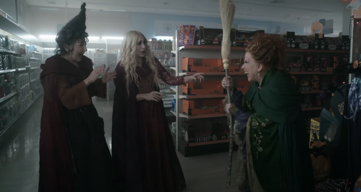 Hocus Pocus 2' Clip - The Sanderson Sisters Go Broom Shopping at Walgreens  - Bloody Disgusting
