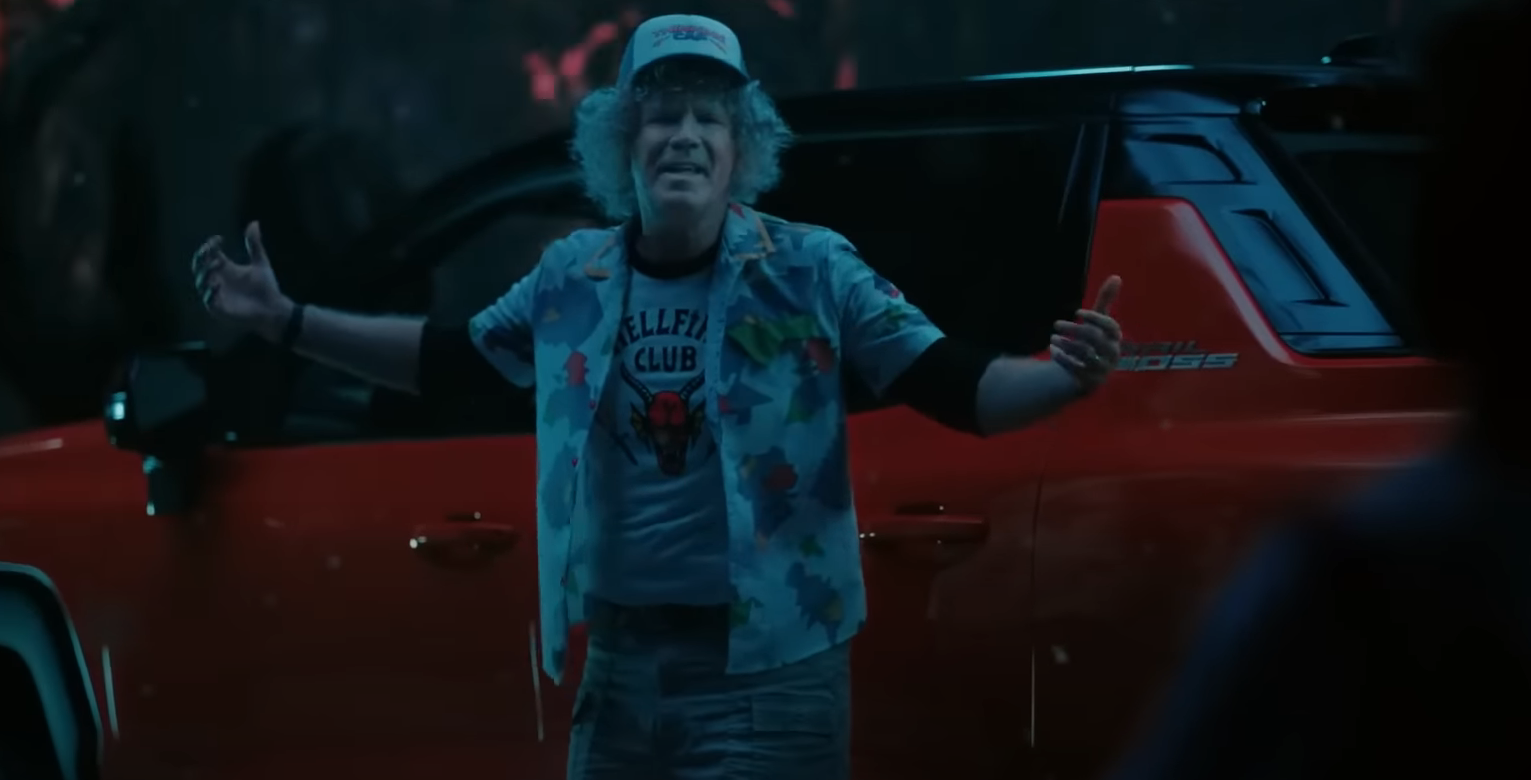 Will Ferrell Spoofs "Stranger Things" and 'Army of the Dead' in Netflix &  GM Super Bowl Commercial - Bloody Disgusting