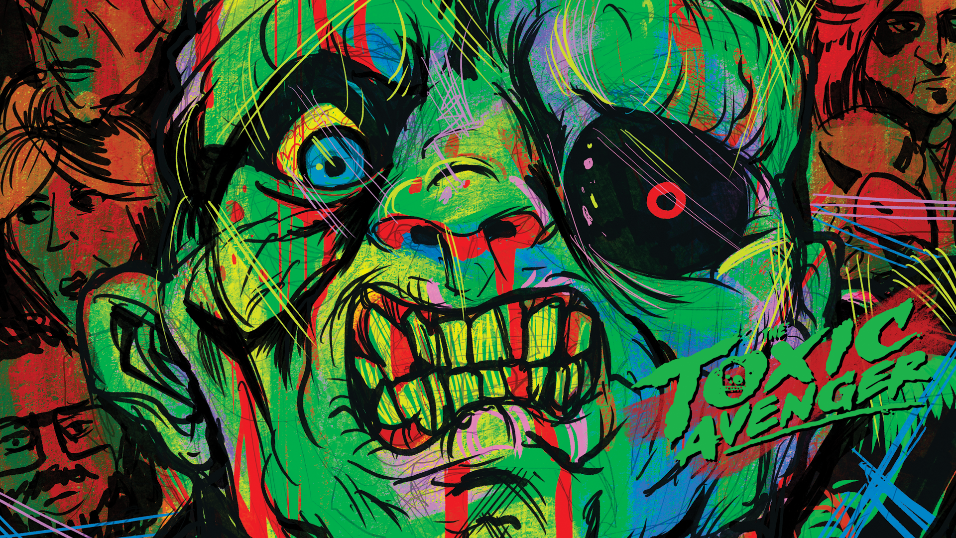 Horizontal image of the Toxic Avenger Comic-Con poster.