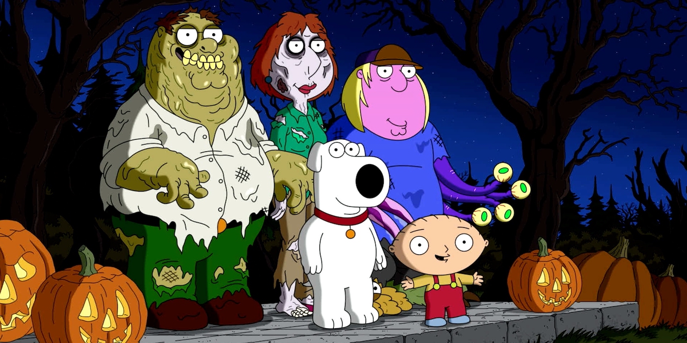 The Griffin family as monsters in Family Guy Halloween special, "A Little Fright Music"