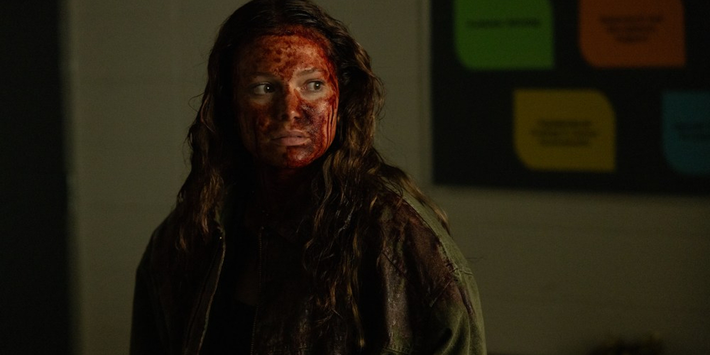 Sloane covered with blood in This Is Not A Test review