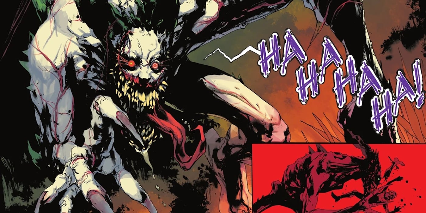 Jack Grimm's Joker transformation strikes in Absolute Batman #15.